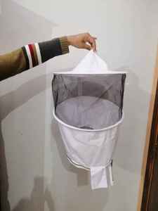 Voile d'apiculture blanc anti-abeilles avec filet facial en maille, protection respirante en polyester, coupe standard pour utilisation en salle blanche - Product Image 1