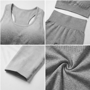 Ropa Deportiva Personalizada de Alta Elasticidad, Cintura Elástica Transpirable, Venta Directa de Fábrica, Conjunto de Yoga para Mujer, Diseño Sólido - Product Image 6
