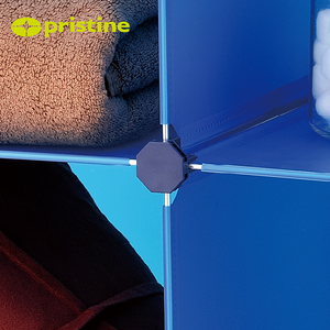 Green Cube <b>Storage</b> Organizer 2 Layer PP <b>Stackable</b> Shelving Unit for Home Sundries Modern Design - Product Image 6