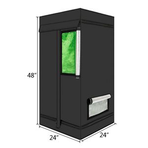 Tenda Idroponica LY per Coltivazione Domestica 60*60*120cm Smontabile Verde Nera con Finestra Pompa ABS Automatica per Irrigazione a Goccia Acquaponica - Product Image 5