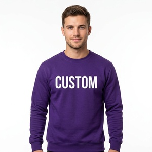 Sweat-shirt personnalisé pour homme en coton épais, col rond, coupe classique, streetwear décontracté, pull, fabricant de vêtements en gros - Product Image 1