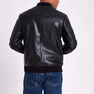 Custom Made Wholesale Winter Utility PU Windbreaker Coat Clothes Motorcycle Fleece <b>Synthetic</b> <b>Leather</b> Jacket for Men - Product Image 2