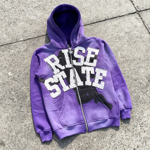 ชุดเซ็ตฮู้ดดี้โอเวอร์ไซส์และกางเกงจ็อกเกอร์สตรีทแวร์แบบยูนิเซ็กซ์ สกรีนลายปักโลโก้ตามสั่ง 100% ผ้าฝ้าย พิมพ์ลายอนิเมะ  แบรนด์ Nesta Sports - Product Image 6