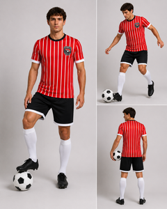 Kit de football pour hommes Dumela International, manches courtes, été, uni, séchage rapide, respirant, écologique, antibactérien, polyester - Product Image 4