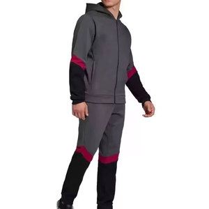 Men Full Zip Training <b>Tracksuit</b> Set Lightweight Track Jacket And Jogger Activewear Wholesale Supplier - Product Image 3