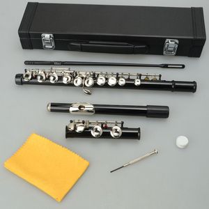 Flauto in Legno con Fori Aperti per Banda Concertistica, Colore Nero - Product Image 3