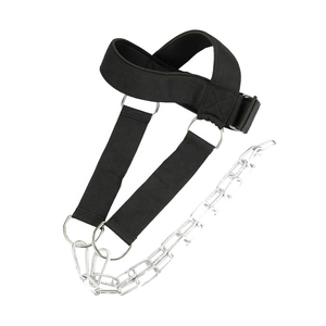 Nylon <b>Weight</b> Lifting Head Harness Best Quality Neck Training Head Harness With Chain <b>Weight</b> Lifting Chain & Head Neck Exerciser - Product Image 1
