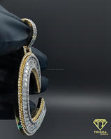 Collier initial en or avec pendentif lettre C serti de moissanite, style Hip Hop, bijou tendance, cadeau
