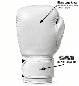 Guantes de Boxeo Yamu Enterprises de 14oz, Guantes de Entrenamiento de Cuero Blanco al por Mayor, Cierre de Gancho y Bucle, Correa de Muñeca Ajustable, Personalizables - Product Image 6