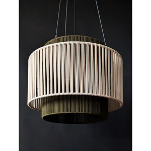 Abat-jour en corde de papier tressé à la main, style nordique scandinave, luminaire suspendu pour îlot de cuisine, plafonnier moderne, lustre en rotin bohème - Product Image 6