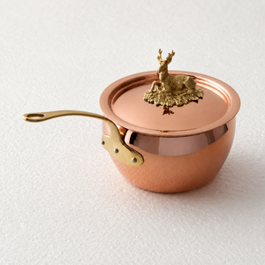 Cacerola de Cobre Hecha a Mano con Tapa de Cobre y Asa de Latón, Olla de Cocción de Cobre Premium, Utensilios de Cocina de Cobre de Lujo, Venta al por Mayor OEM ODM - Product Image 2