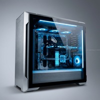 Micro ATX Gaming PC Case with Side Window Support 340mm GPU Mid Tower Computer Chassis for Office Desktop Business PC OEM