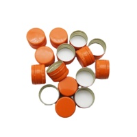 Orange vif personnalisé 18*12mm capuchons en aluminium anti-chapardeur avec doublure en PE pour mini emballage cosmétique en verre
