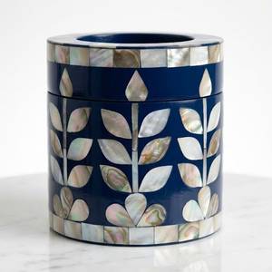 Porte-encens décoratif en nacre avec motif de feuilles, accessoire de parfum oriental haut de gamme pour une décoration intérieure élégante - Product Image 1
