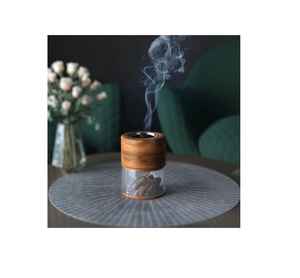 Quemador de incienso árabe Bakhoor, Mabkhara de metal, quemador de incienso Oud con mango de madera, soporte para incienso, decoración islámica para el hogar con fragancia. - Product Image 2