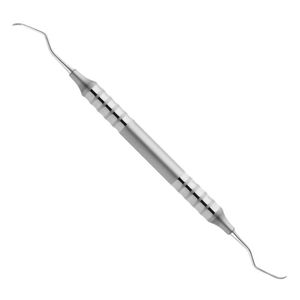 Cureta dental universal Columbia 2R/2L de doble punta, de acero inoxidable quirúrgico, mango hueco de 10 mm para cálculos dentales moderados - Product Image 3