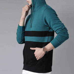เสื้อฮู้ดสีชมพูสำหรับผู้ชาย ทรงปกติ ผ้าฟลีซเนื้อนุ่ม สวมใส่สบาย มีกระเป๋าหน้า เหมาะสำหรับฤดูหนาว ผลิตจากผ้าฝ้าย 100% ป้องกันการเป็นขุย - Product Image 5