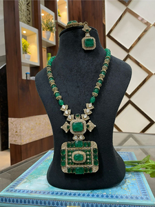 Conjunto de collar Mala de lujo y calidad premium para mujer, joyería de diseñador, perfecto para fiestas, colección tradicional y de bodas. - Product Image 1