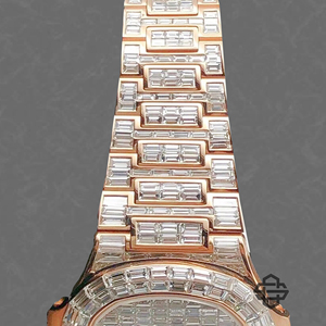 Montre de luxe pour homme avec diamants Moissanite, mouvement à quartz, boîtier carré de 20 mm, verre en acier inoxydable, cadran analogique, affichage de la date, montre tendance - Product Image 2