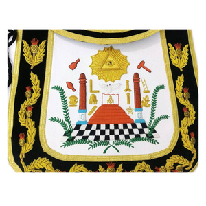 Delantal Masónico Personalizado Hecho a Mano, Ecológico, de Cuero PU, Forma Cuadrada, con Bordado Dorado, para Ceremonias de la Logia Azul - Product Image 2
