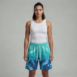 Shorts en maille camouflage de luxe personnalisés avec logo, fabriqués par un designer, pour femmes et hommes, décontractés, été, maille camouflage pour hommes - Product Image 1