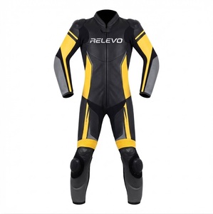 <b>Waterproof</b> Motorcycle Racing <b>Suit</b> for <b>Men</b> Premium Leather Motorbike Riding <b>Suit</b> with CE Protective Armor Durable Construction - Product Image 1