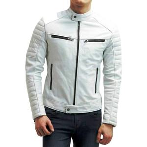 Veste en cuir véritable élégante pour homme, coupe-vent avec fermeture éclair, prix d'usine, accessoire de mode d'hiver - Product Image 1