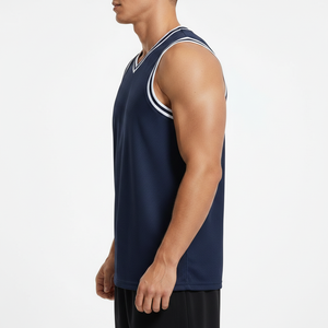 Customized Basketball Jersey Tank Tops OEM Sublimation Basketball Uniform Embroidery Reversible Polyester Basketball Jersey - Product Image 3