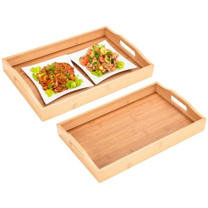 Plateau en bois de haute qualité, durable et polyvalent, pour servir des aliments, des boissons et décorer la maison, disponible à la vente - Product Image 2