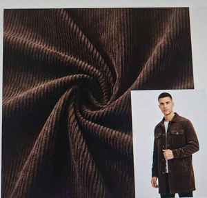 Tissu en velours côtelé tricoté 100% polyester, poids moyen (260 GSM), antistatique, pour vêtements de bébé, enfants, hommes/femmes, sacs - Product Image 1