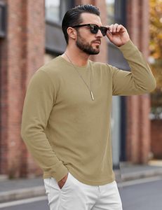 Men Long Sleeve Thermal Shirt Waffle Knit Warm Base <b>Layer</b> <b>Top</b> Bulk Supplier - Product Image 3
