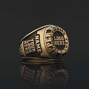 แหวนสั่งทำ BOJ รุ่น 009 สลักชื่อและโลโก้ตามต้องการ แหวนเงินแท้ 925 ชุบทอง ดีไซน์ทำมือ ราคาพิเศษ - Product Image 6