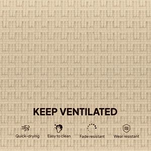 Set di 2 sedie a dondolo singole color kaki per esterni con struttura leggera in metallo e rete - Product Image 6