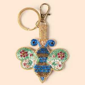 Vintage Handmade Crystal Beaded Lobster Keychain <b>Charm</b> Full Colour Seafood Animal Pendant Bag Accessory - Product Image 4