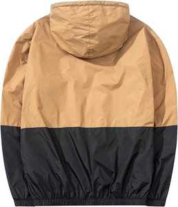 Veste coupe-vent respirante et écologique à capuche zippée, design personnalisé, col montant, imperméable et coupe-vent - Product Image 3