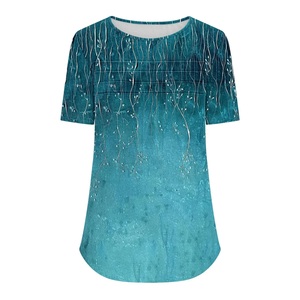 Camisetas de manga corta con cuello redondo y logotipo impreso, informales y ecológicas para mujer, de Bangladesh, a precio económico. - Product Image 5