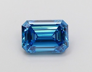 Diamant CVD de 1,06 carat, taille émeraude, bleu vif fantaisie, excellente finition, clarté VS2, pierre cultivée en laboratoire, stock DL9 22500 - Product Image 1
