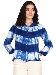 Camisa Maaesa para Mujer, de Rayón, Hecha a Mano, con Cuello Abotonado, Manga Larga, Estilo Casual, Corte Regular, para Primavera/Verano - Product Image 1