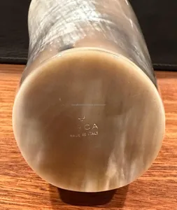 แก้วสั้นทรงกรวยแก้วสีขาวเป็นมิตรต่อสิ่งแวดล้อมทำจากแก้วรูปควายธรรมชาติหรูหรา - Product Image 6