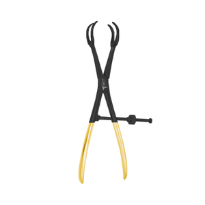 TOP Quality Patella-Bone Holding Forceps-Double Prong 24cm / 9.5" Black/Gold Bone Plastic & Neurosurgery Surgical <b>Instruments</b> CE - Product Image 1