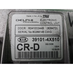 Unidad de Control Electrónico (ECU) para Carnival UP/GQ 1998-2001, Usada, OEM 391014X510 - Product Image 4