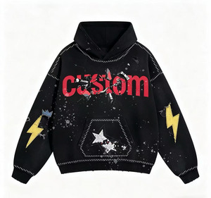 Hoodie unisexe tendance, imprimé sérigraphié, effet vieilli, 100% coton, nouvelle tendance, Equality Premium. - Product Image 4