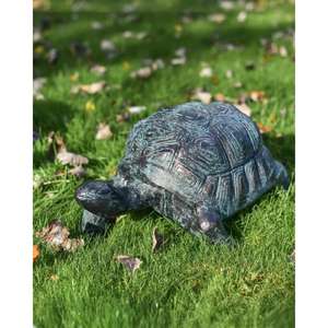 Sculpture de tortue antique verte patinée décorative, accessoires de jardin, fabricant et grossiste d'ornements d'extérieur - Product Image 1
