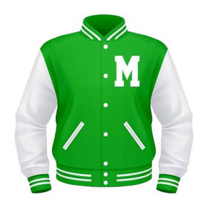 Chaqueta Varsity de Lujo con Mangas de Cuero y Cuerpo de Lana |   Chaqueta Universitaria Personalizada de Equipo, Fabricante OEM ODM - Product Image 1