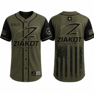เสื้อเบสบอล ZIAKOT ลายทางสีขาวน้ำเงิน แบบยูนิเซ็กซ์ แขนสั้น ระบายอากาศได้ดี พิมพ์ลายแบบซับลิเมชั่น เสื้อผ้ากีฬาแท้ - Product Image 5