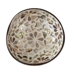 Bol en noix de coco décoratif gravé de haute qualité, fait main, peint à la main, vente en gros à prix abordable, style rustique, idéal pour la maison, la cuisine ou comme cadeau - Product Image 2