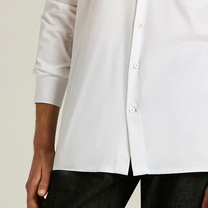 Front Pocket Design With Button Closure And Turn <b>Down</b> Stylish Collar Men Tee Shirt With Custom Logo Casual Wear With Full Sleeve - Product Image 3