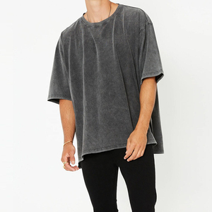 2026 New Design Short Sleeve Soft Custom Acid Washed <b>Men</b> T Shirts Casual Street Wear OEM Serviced 100% Cotton Eco-Friendly - Product Image 5