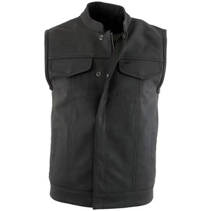 Gilet en cuir décontracté pour homme 2026 de haute qualité, réversible, en toile, avec logo personnalisé, imperméable, respirant, pour usage extérieur en hiver, vente chaude - Product Image 5