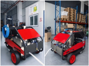 Nettoyeur haute pression à eau chaude 120 bars 12 MPa 2175 PSI pour le nettoyage des surfaces extérieures, des huiles et des saletés, des pavés, des parkings, des allées - Product Image 6